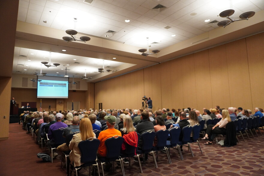 About 250 people attended an informational meeting on data centers Thursday at the Blair County Convention Center. Several people say they came after hearing about a proposed data center in Roaring Spring. 