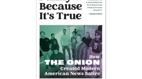 a book cover called "how the onion created modern american satire"