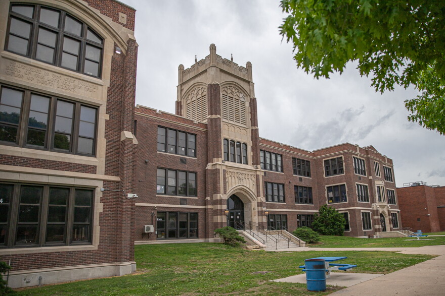 A photo of Wichita East High School, the largest high school in the district. Enrollment is down about 3% across Wichita Public Schools.