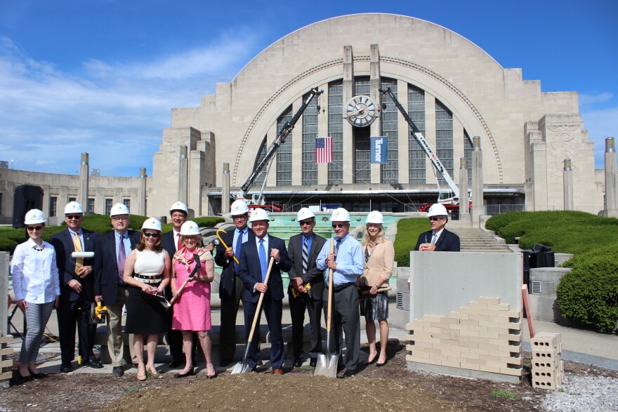 The official restoration "groundbreaking" took place on a hot July day in 2016.