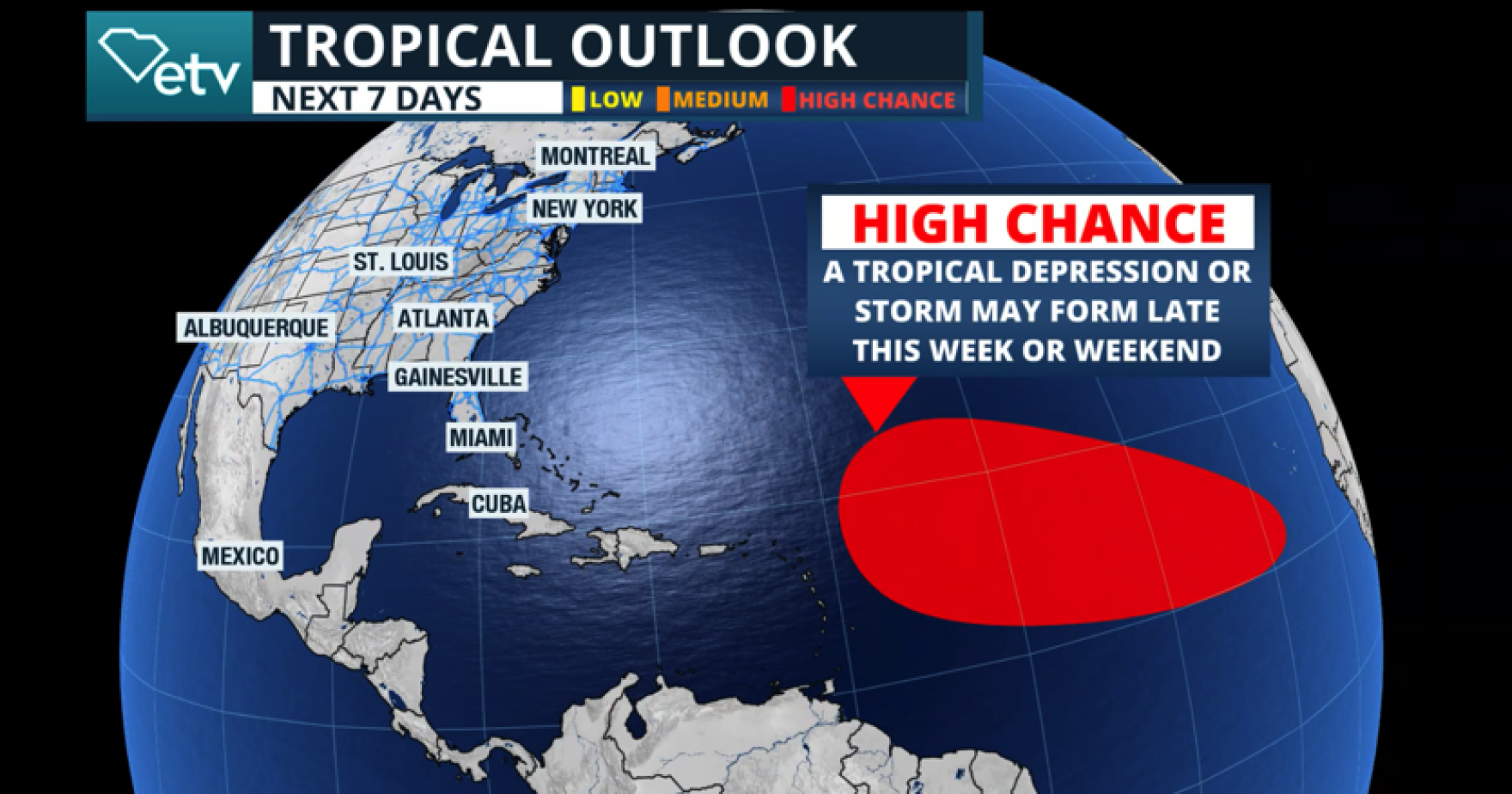 High chance for tropical formation in the Atlantic | South Carolina ...