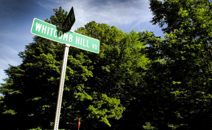 A sign on Whitcomb Hill Road in Florida, Massachusetts.