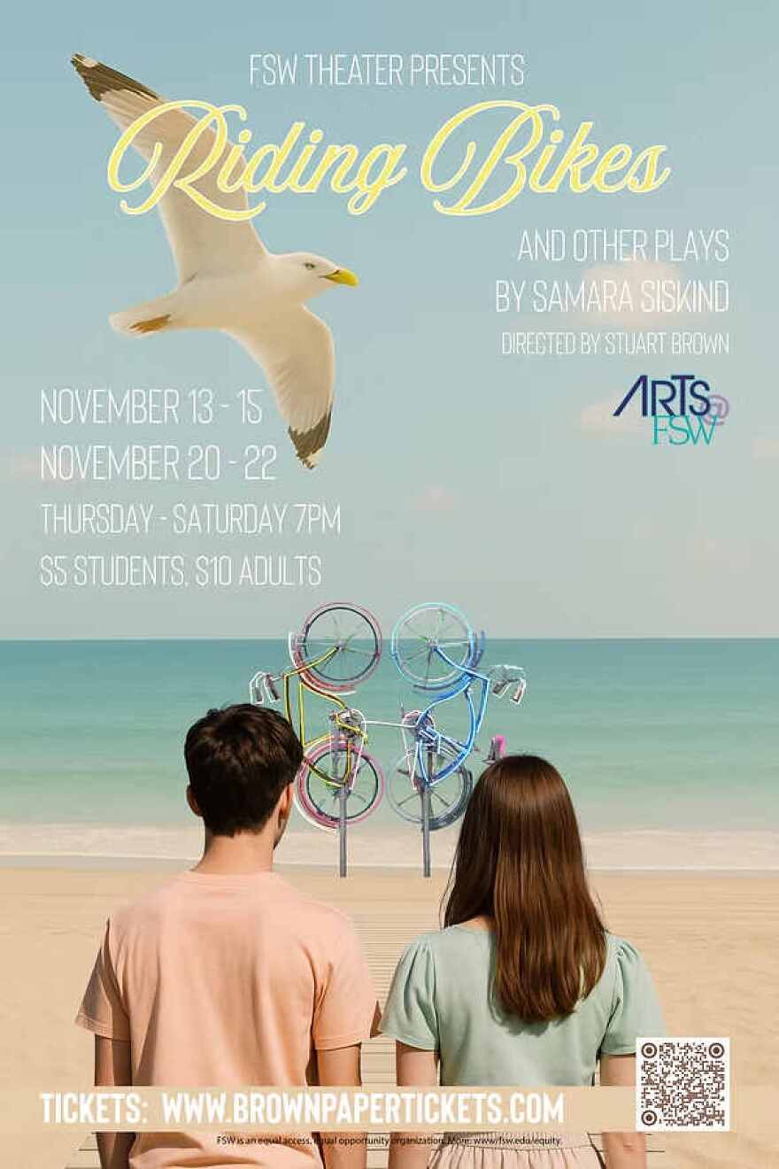 FSW Black Box Theatre Graphic for 'Riding Bikes'