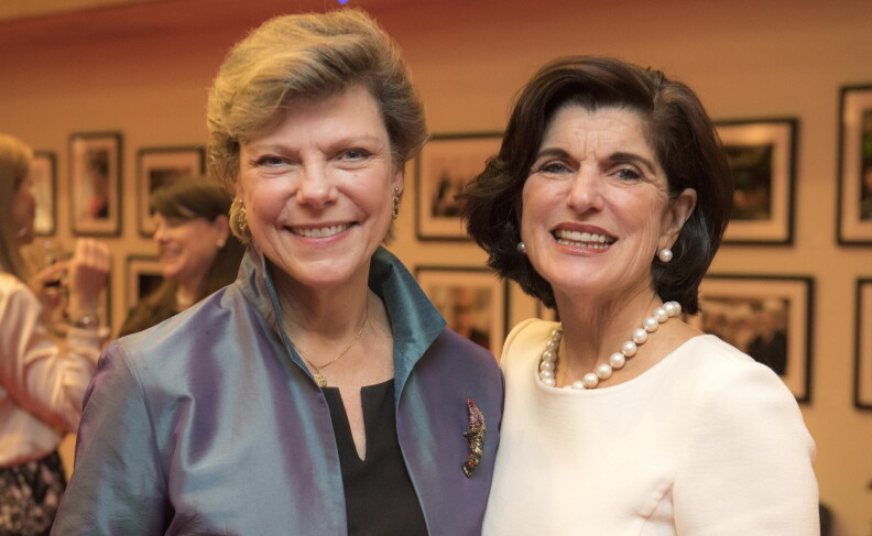 FILE - Cokie Roberts and Luci Baines Johnson - On Tuesday, February 28th, 2017, the LBJ Presidential Library held An Evening With Cokie Roberts.