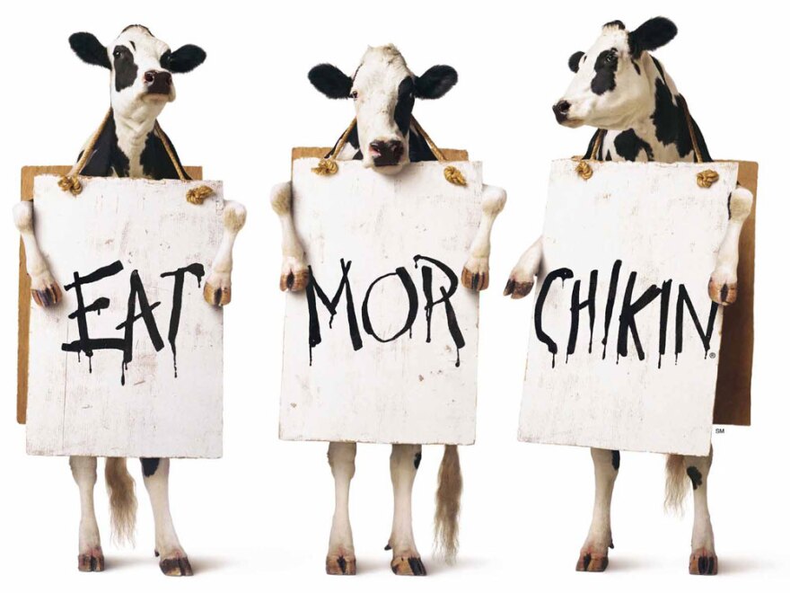 Chick-fil-A launched its award-winning "Eat Mor Chikin" ad campaign in 1995.