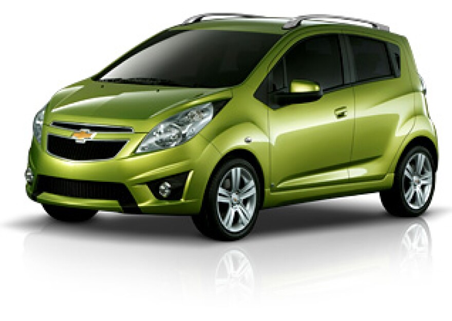 The all-electric Chevy Spark will be available in California in 2013; the gasoline version will arrive in summer 2012.