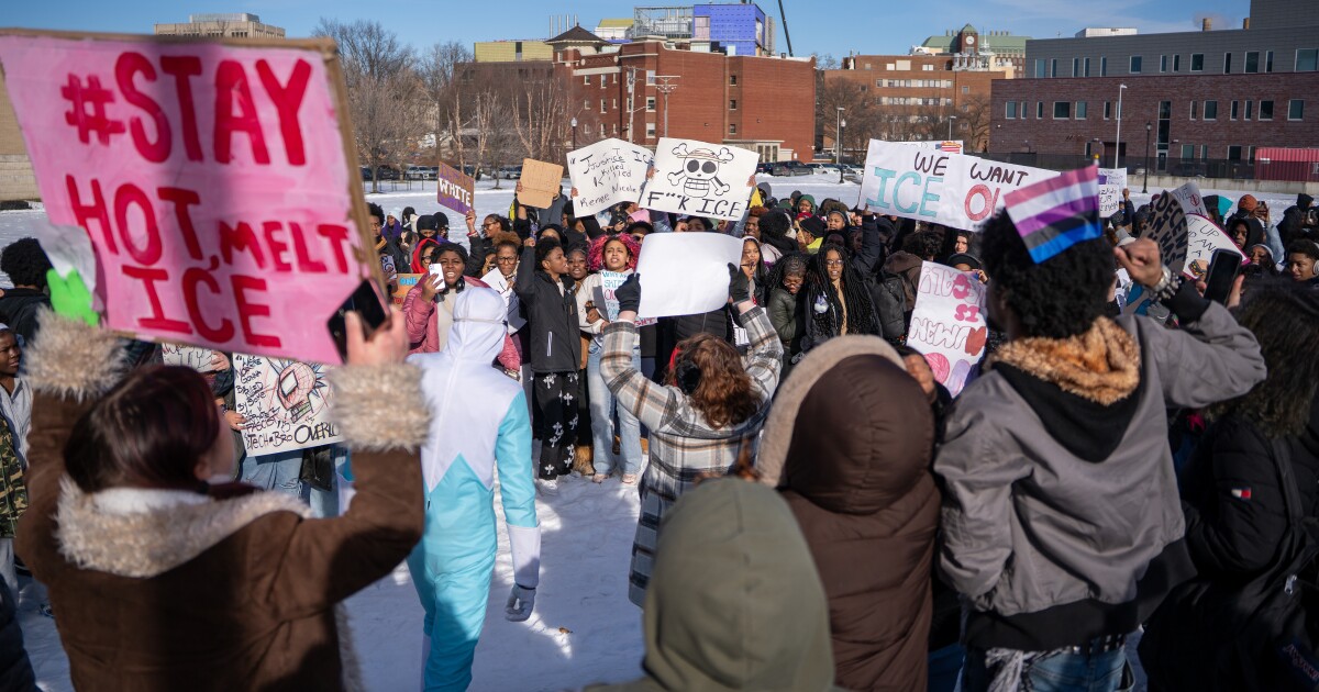 Cleveland students walk out to protest ICE in solidarity with Minneapolis