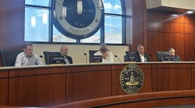 Members of the Indiana Utility Regulatory Commission listen to customers' concerns about utility rates during public meeting at Noblesville City Hall, Thursday, April 9, 2026.