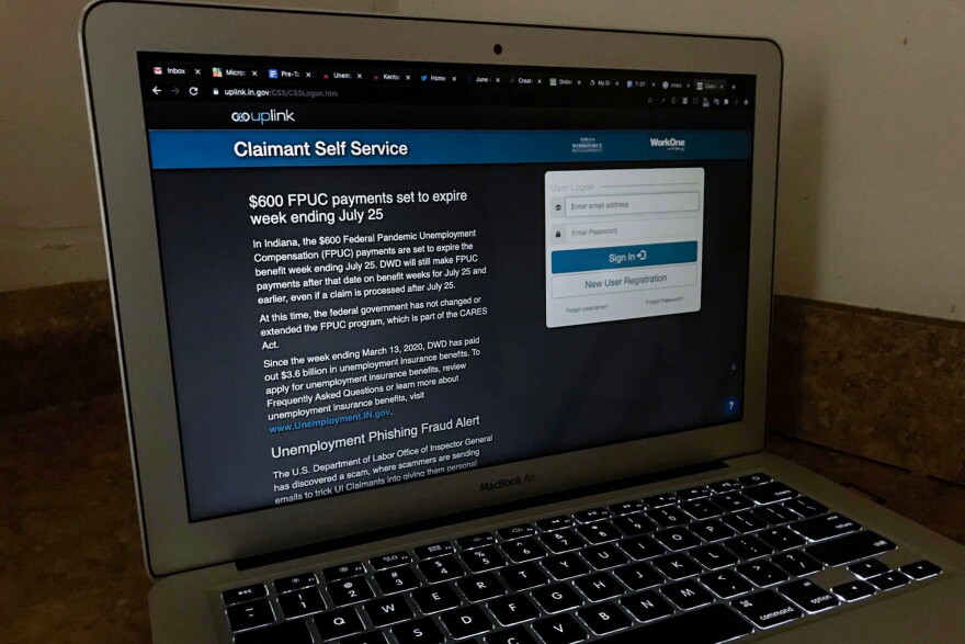 The online Uplink system where Hoosiers must apply for unemployment benefits.