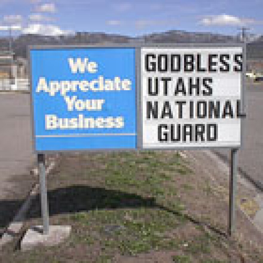 A roadside sign just off Interstate 15 in Scipio, Utah.