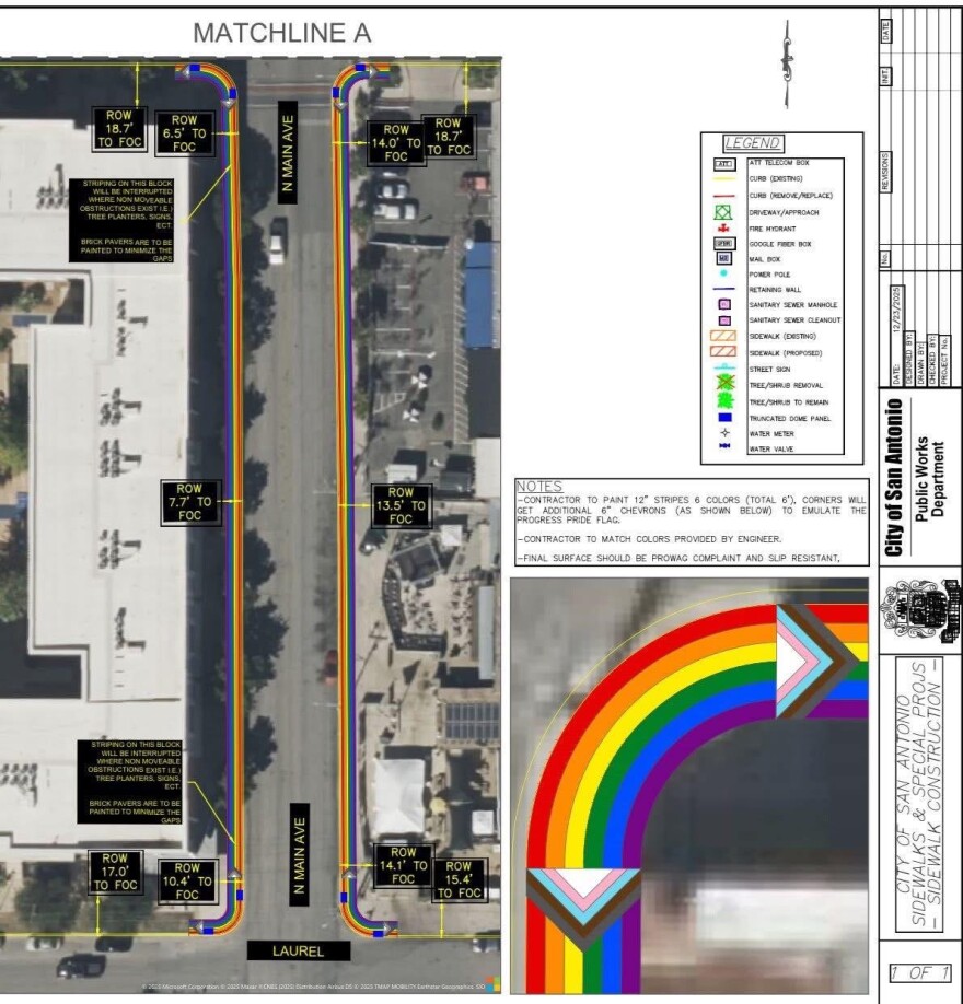 The scope of the sidewalk project.