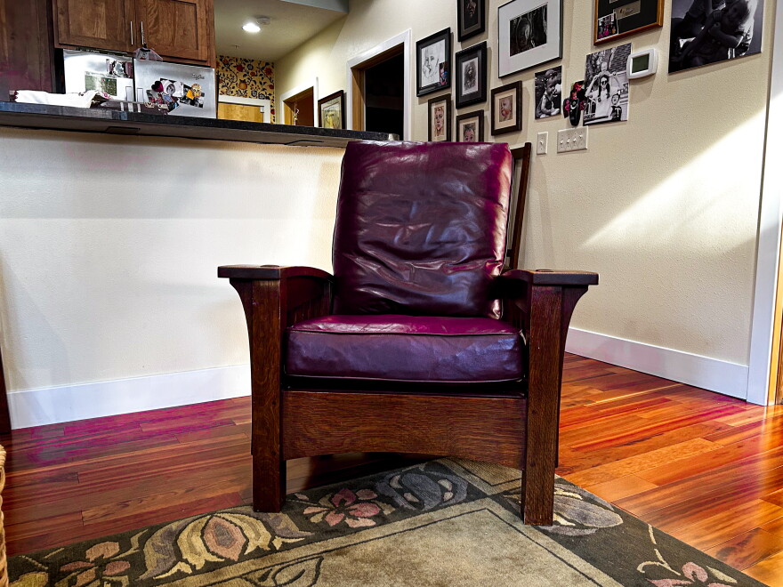 Bruce Hopkin's chair, known as "Papa's Chair" by his grandchildren.