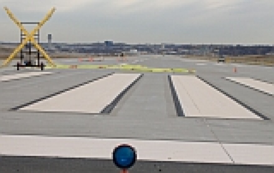 The new runway at Lambert Airport (KWMU file photo)