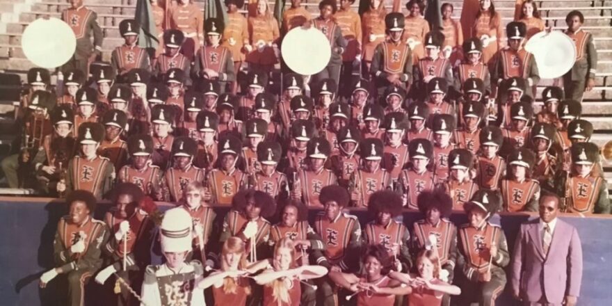  The 1975-76 Eastside High marching band under Richard E. Parker. &#13;
