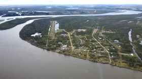 The lower Kuskokwim River community of Akiak is seen in 2023.