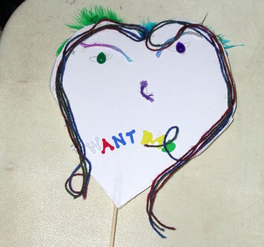 The mask Pasha Edney created. Click the photo to some more pictures from the camp.