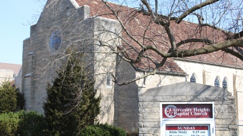 University Heights Baptist Church in Springfield, Missouri (photo taken March 1, 2024).