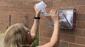  Karen Warpenburg, executive director of the Evansville Recovery Alliance, refills an overdose reversal kit in Evansville, Indiana. 