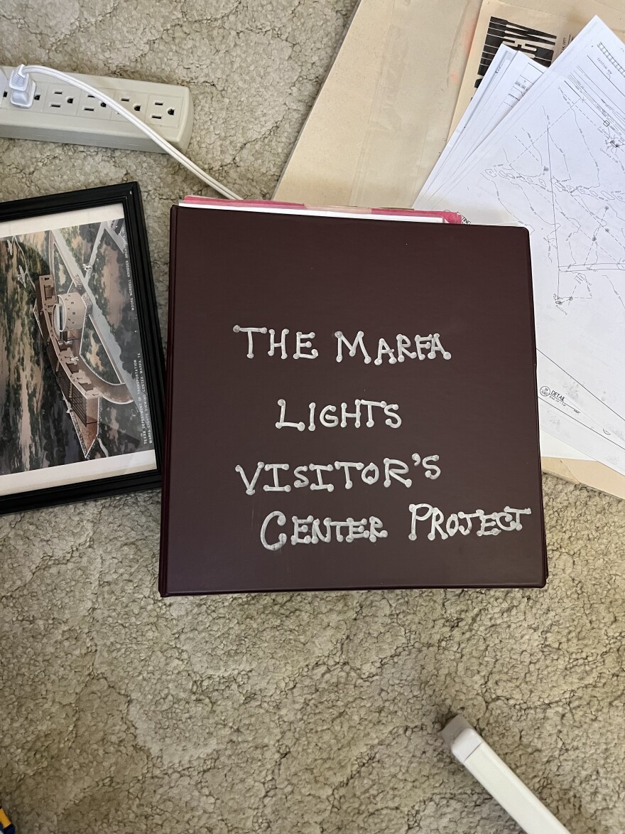 Ephemera from the Marfa Lights Viewing Center project.