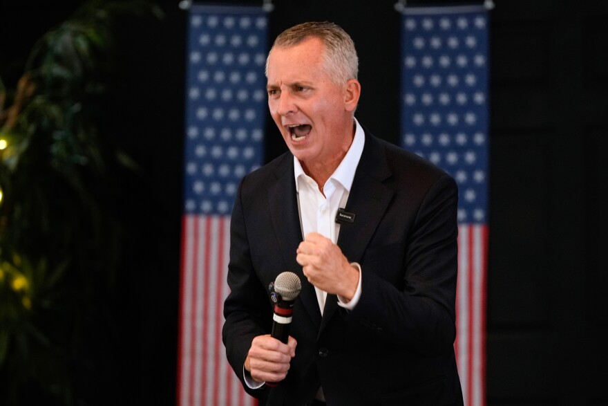 Florida Democratic gubernatorial candidate David Jolly, speaks during a town hall meeting, Saturday, Aug. 8, 2026, in Leesburg, Fla.
