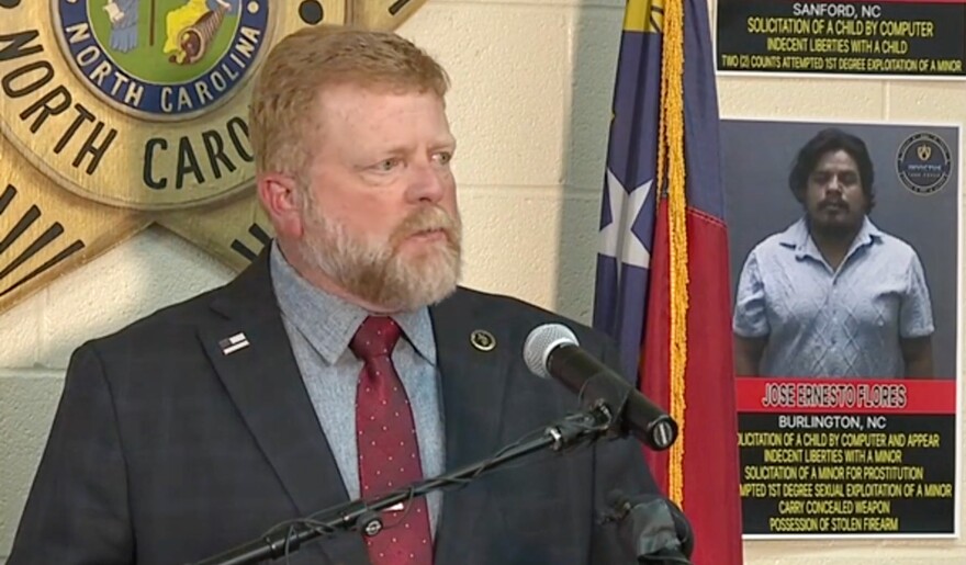 The founder of the Invictus Task Force speaks at a press conference