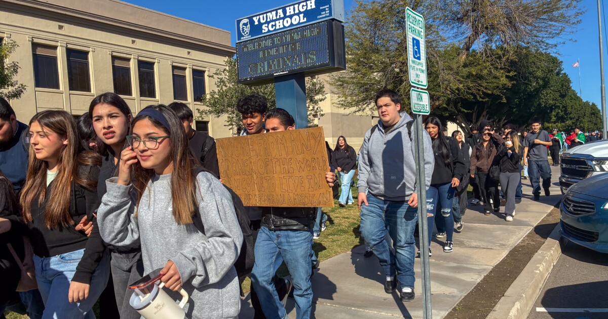 Photos: Student walkouts spread across Yuma County in protests against ICE