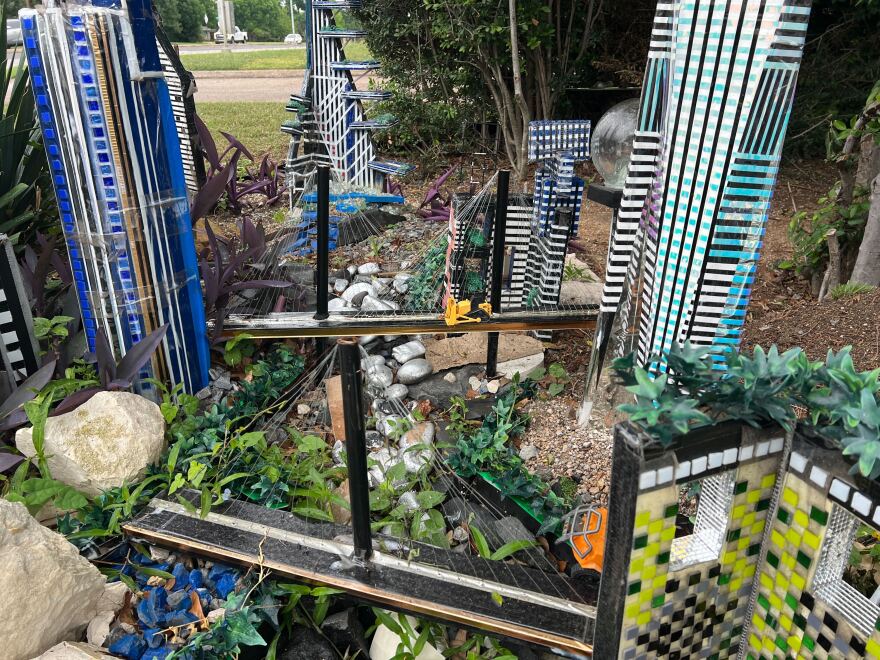 Residents nearby leave behind their own additions of small toys and trinkets.