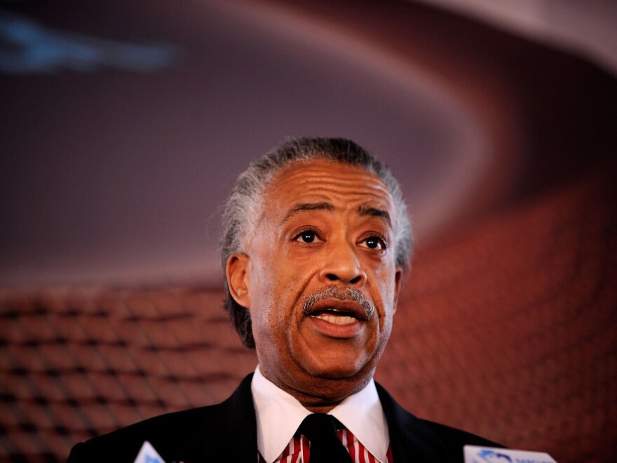 Reverend Al Sharpton speaks during a ceremony in March. Sharpton recently engaged in a debate with Dr. Cornel West, and contested that President Obama is unfairly blamed for black unemployment and suffering.
