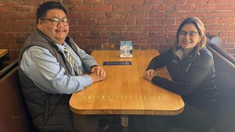 Reps. Jay Xiong, DFL- St. Paul and Natalie Zeleznikar, R-Fredenberg Township took advantage of an offer from the owner of Sweeney’s Saloon in St. Paul and had a free lunch at the bar.