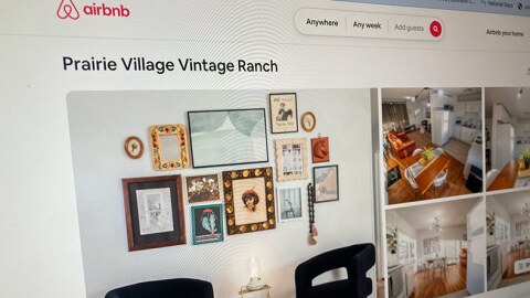 A property in Prairie Village listed on the short-term rental site AirBnb.