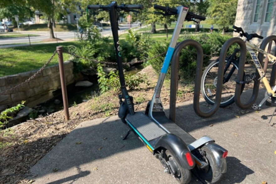 The second most common type of parking violation was to leave a scooter on landscaping areas.