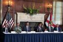 Florida Gov. Ron DeSantis appeared in Sarasota on Tuesday for a panel alongside state officials, New College President Richard Corcoran and U.S. Assistant Secretary for Postsecondary Education David Barker.