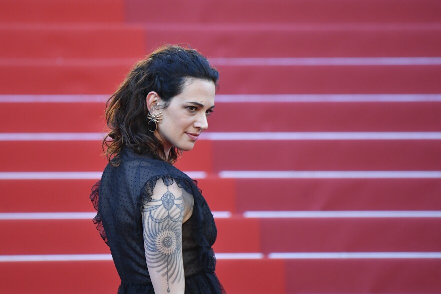 Actress Asia Argento arrives for the screening of <em>Ismael's Ghosts</em> at the Cannes Film Festival in southern France in 2017.