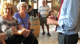 Congressman Sean Patrick Maloney, who is running in the September 13th Democratic primary for Attorney General, spoke at an informal town hall meeting at a beer hall in Albany Thursday evening.