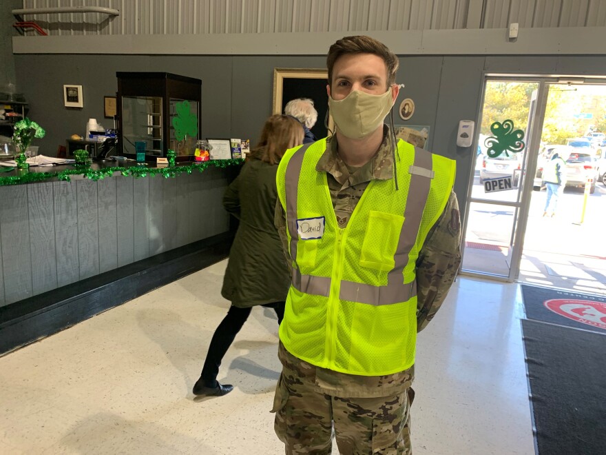 Staff Sergeant David Orr, 25, travels to different communities throughout West Virginia to assist smaller health departments distribute COVID-19 vaccines.