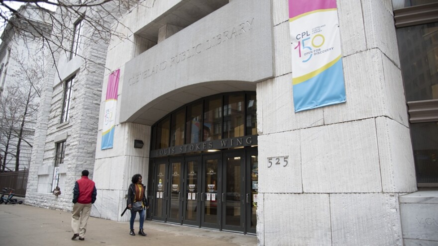 The Cleveland Public Library is closed until further notice, the library system announced Friday. [Gayle S. Putrich / ideastream]