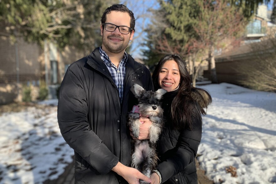 Dr. Samuel Urrutia and his wife moved to the US in 2018 from Honduras to pursue his medical residency in internal medicine at IU.