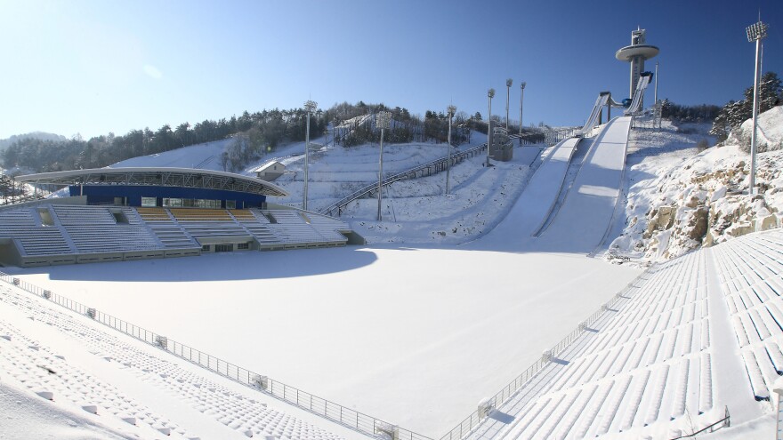 An undated file photo of the ski jumping center in PyeongChang, South Korea.