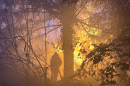First responders faced severe access issues to a fire in the 800 block of 18th Avenue in Sweet Home, Ore., on Thursday, Oct. 1, 2026.