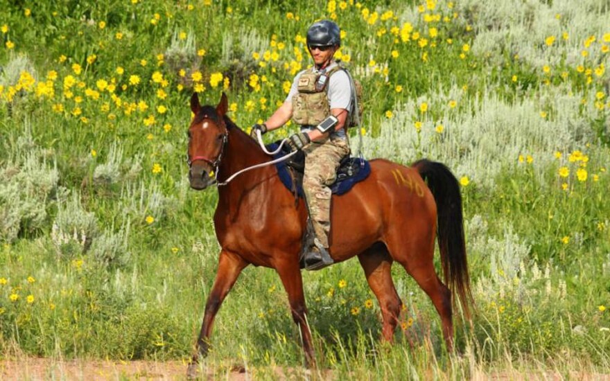 Tim Finley, a captain in the U.S. Air Force, riding his horse, Honor. (Courtesy of Tim Finley)