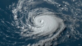 Satellite image of Hurricane Don on July 22 in the Atlantic. Don was the first hurricane of the 2023 Atlantic hurricane season.