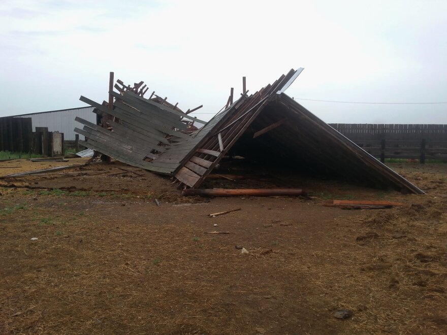 The storm destroyed some outbuildings on 66 Ranch outside of Havre