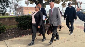 Deja Taylor arrives at federal court in Newport News with her attorney James Ellenson. (Photo by Laura Philion)