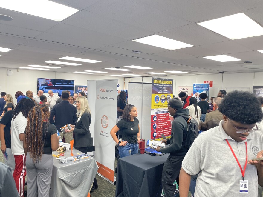 The exhibit hall at the Manufacturing Workforce Expo hosed by the US Small Business Administration.