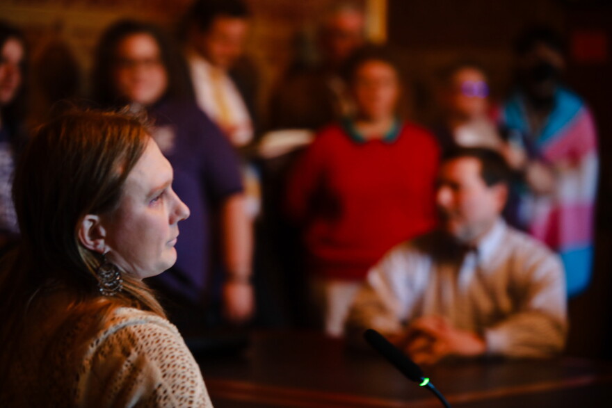  Jocelyn Krueger testified against the bill during a subcommittee in the Iowa House of Representatives. 
