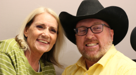 Kim Lake and her son Justin Tuft at their StoryCorps appointment in May 2025.