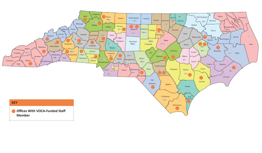 Guardian ad Litem VOCA Grant-Funded Position Locations