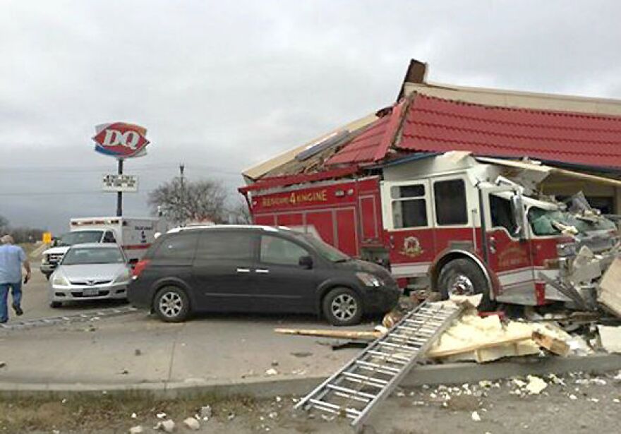 The truck, which was being driven by an employee of Siddons-Martin, was headed east when it left the road for unknown reasons. No City of Greenville employees were in the truck at the time of the accident.