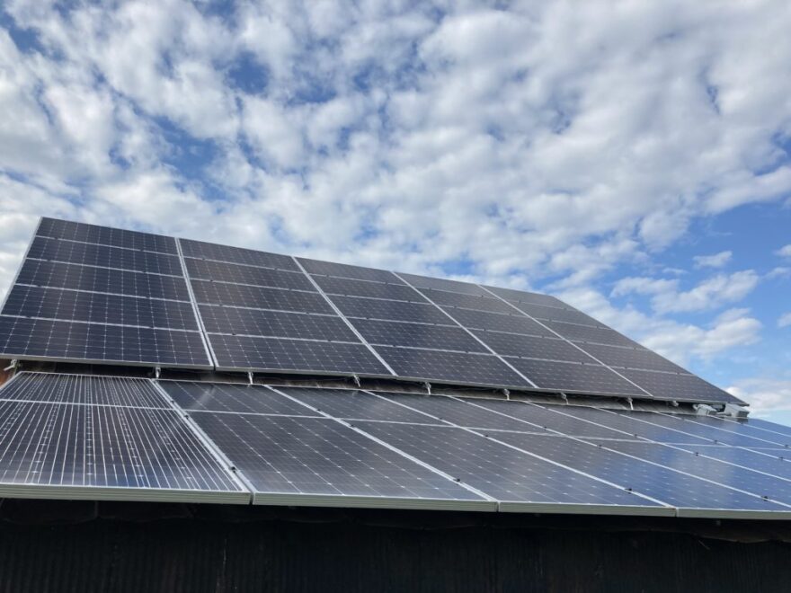  Solar array on the roof of the St. Vincent's Mission volunteer house.