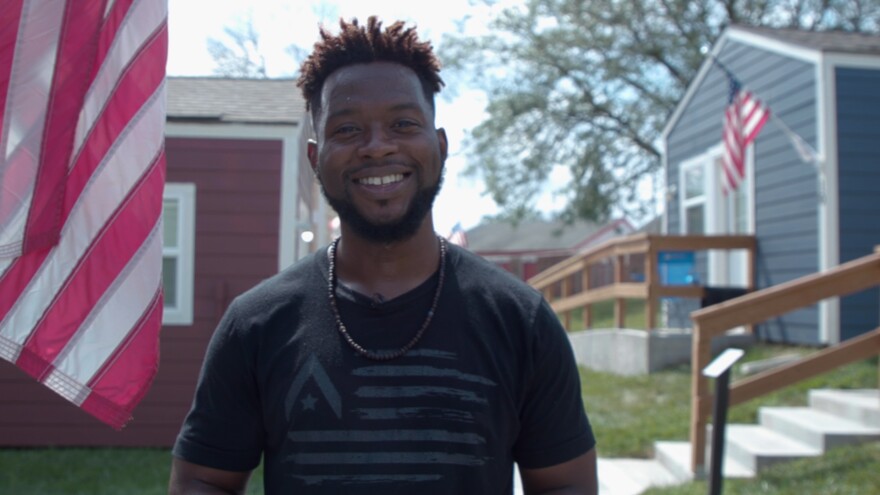  After five years of homelessness, former Marine Emiloe Caldwell has gotten a fresh start at the Veterans Community Project.